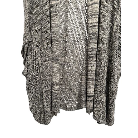 𝅺Womens M Boho Open Knit Oversized Dolman Short Sleeve Cardigan Travel - Picture 4 of 9